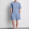 T-shirt met korte mouwen en structuur