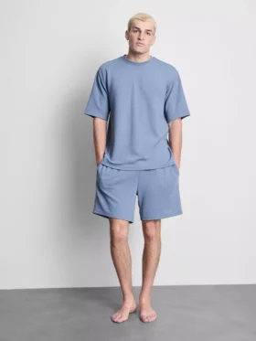 T-shirt met korte mouwen en structuur
