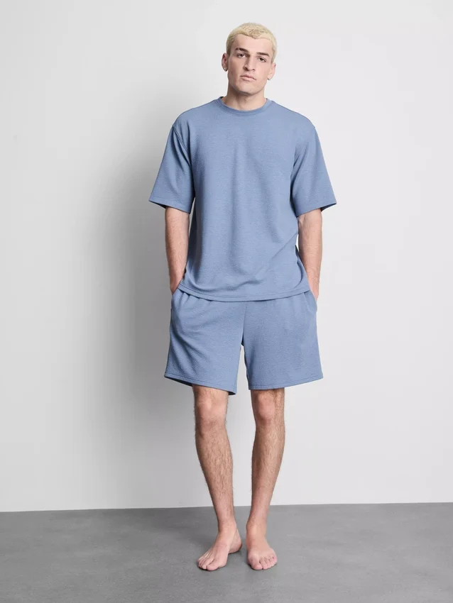 T-shirt met korte mouwen en structuur
