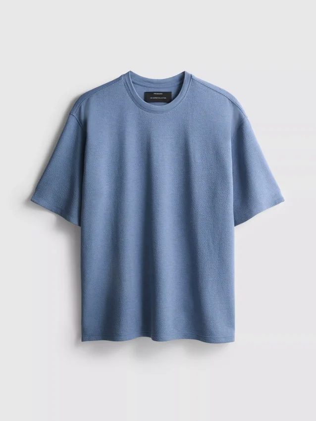 T-shirt met korte mouwen en structuur