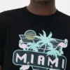 T-shirt met neon Miami-afbeelding