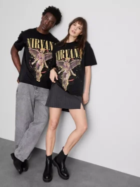 T-shirt met Nirvana-engelafbeelding