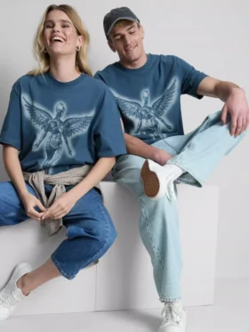 T-shirt met Nirvana-engelafbeelding