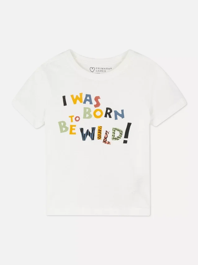 T-shirt met print en korte mouwen