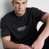 T-shirt met print op de rug