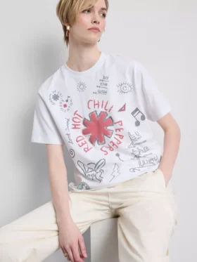 T-shirt met Red Hot Chili Peppers-print