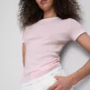 T-shirt met ronde hals en dubbele laag