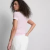 T-shirt met ronde hals en dubbele laag