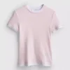 T-shirt met ronde hals en dubbele laag