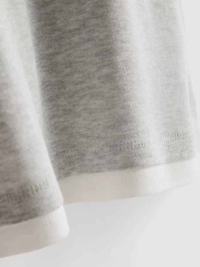 T-shirt met ronde hals en dubbele laag