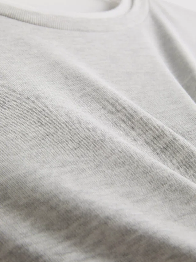 T-shirt met ronde hals en dubbele laag