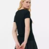 T-shirt met ronde hals en stretch
