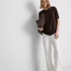 T-shirt met ronde hals en verlengd model