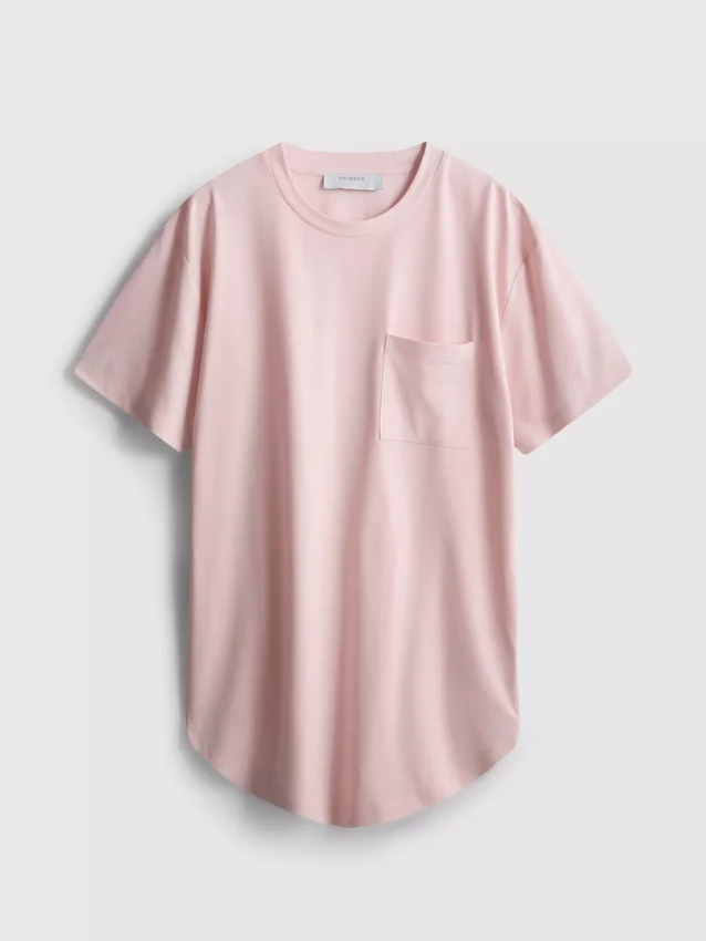 T-shirt met ronde hals en verlengd model