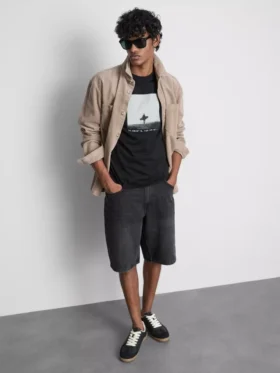 T-shirt met surferfoto