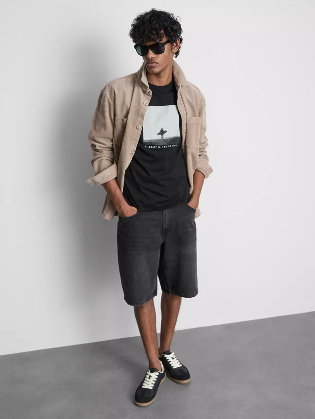 T-shirt met surferfoto