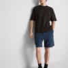 T-shirt met textuur en boxy pasvorm