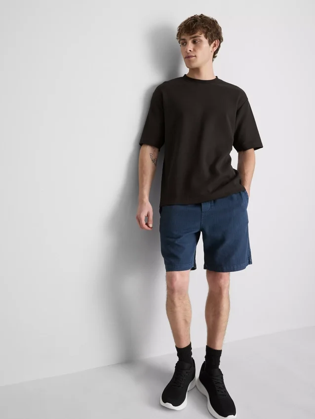 T-shirt met textuur en boxy pasvorm