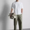 T-shirt met textuur en boxy pasvorm