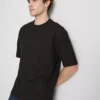 T-shirt met textuur en boxy pasvorm