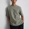 T-shirt met textuur en boxy pasvorm