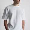 T-shirt met textuur en boxy pasvorm