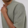 T-shirt met textuur en boxy pasvorm