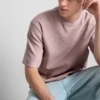 T-shirt met textuur en boxy pasvorm