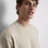 T-shirt met textuur en boxy pasvorm