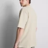 T-shirt met textuur en boxy pasvorm