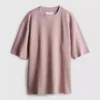 T-shirt met textuur en boxy pasvorm