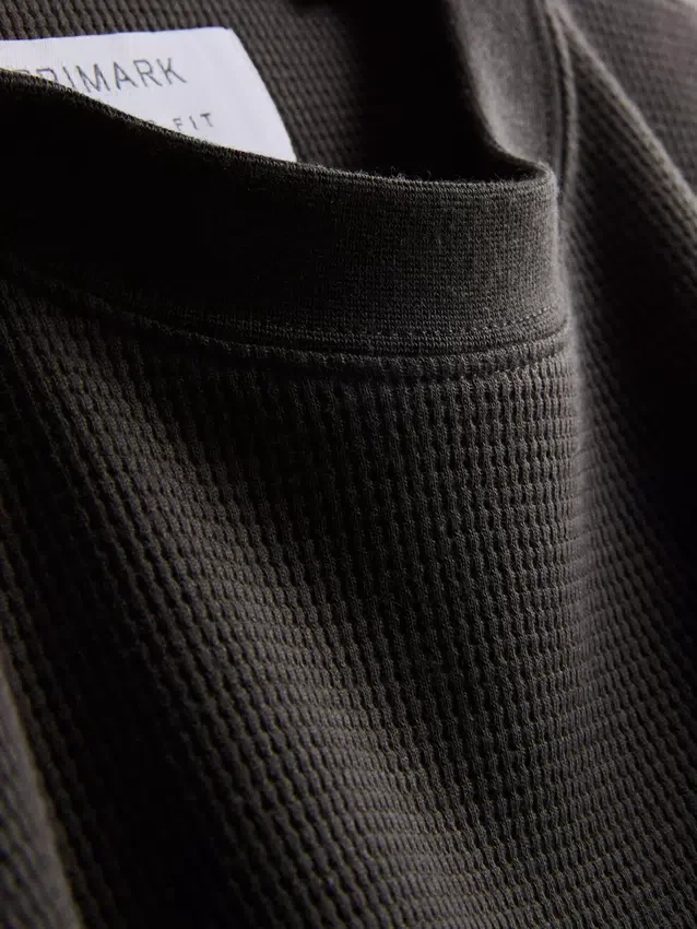 T-shirt met textuur en boxy pasvorm