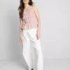 Tanktop met gerimpelde peplum-zoom