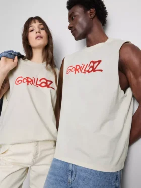 Tanktop met Gorillaz-print