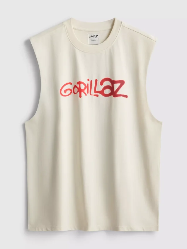 Tanktop met Gorillaz-print