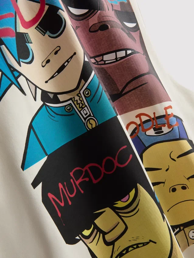 Tanktop met Gorillaz-print