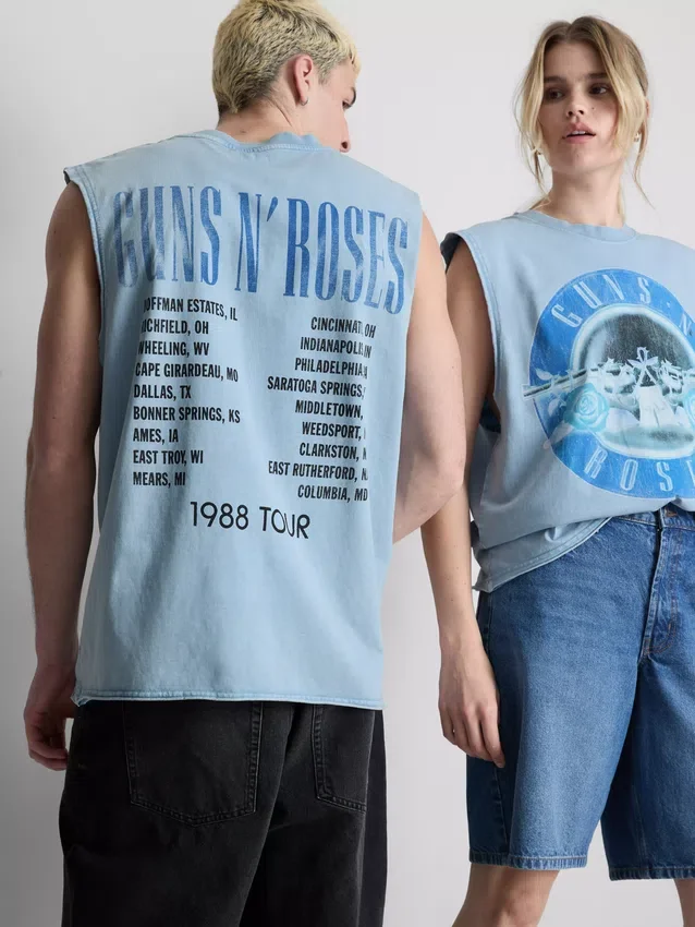 Tanktop met Guns N’ Roses-print