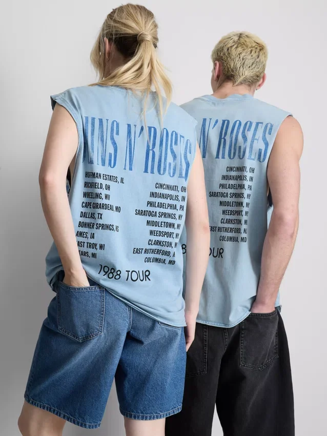 Tanktop met Guns N’ Roses-print