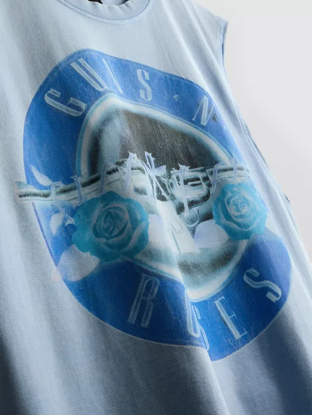 Tanktop met Guns N’ Roses-print