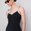 Tanktop met hartvormige halslijn, rijk aan katoen