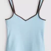 Tanktop met hartvormige halslijn, rijk aan katoen