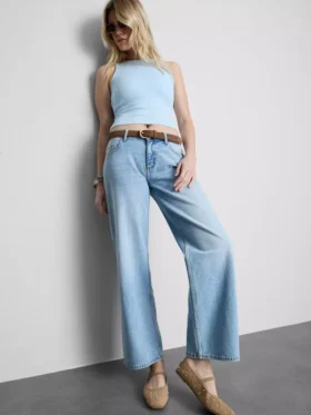 Tanktop met ingebouwde beugel en geribde rand