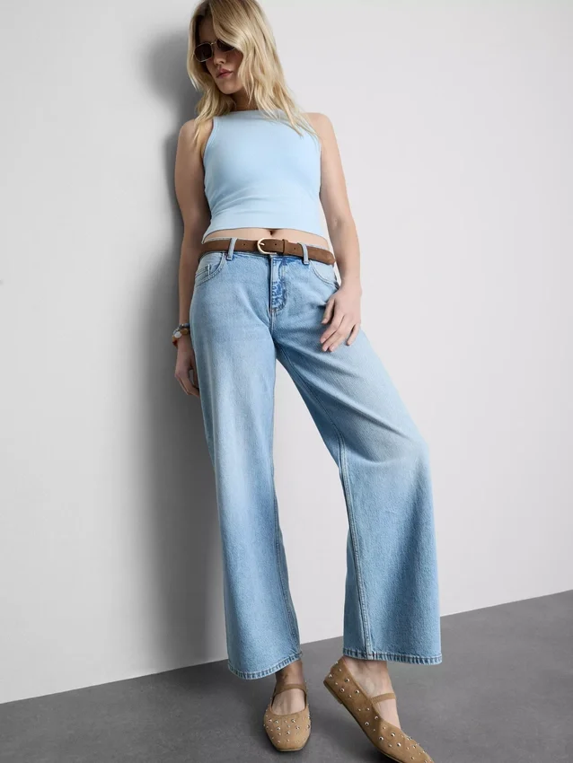 Tanktop met ingebouwde beugel en geribde rand
