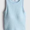 Tanktop met ingebouwde beugel en geribde rand