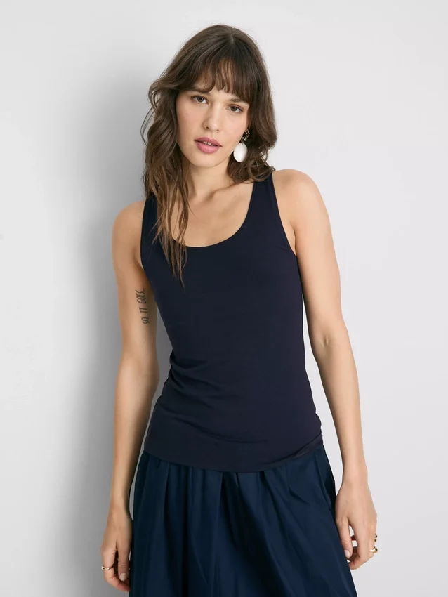 Tanktop met ronde hals