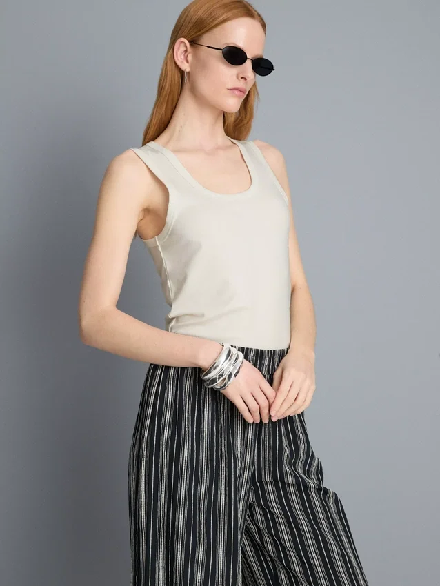 Tanktop met ronde hals en racerback
