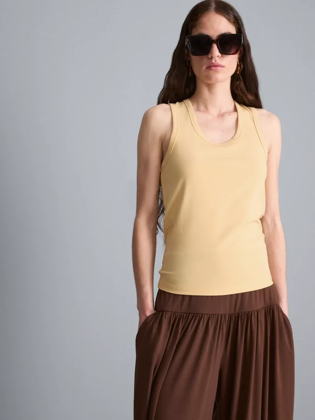 Tanktop met ronde hals en racerback