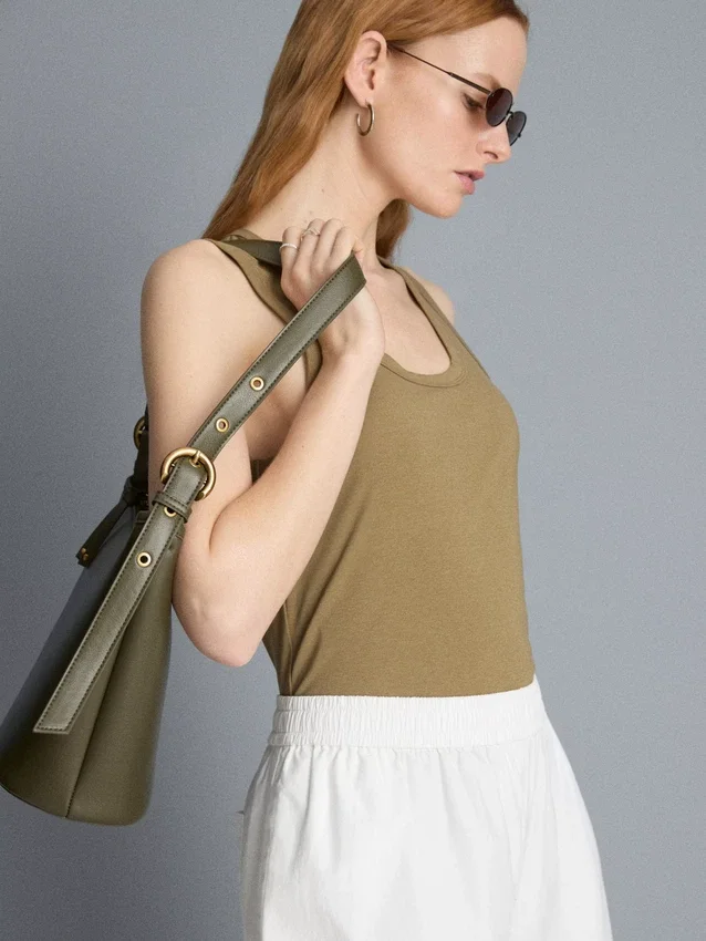 Tanktop met ronde hals en racerback