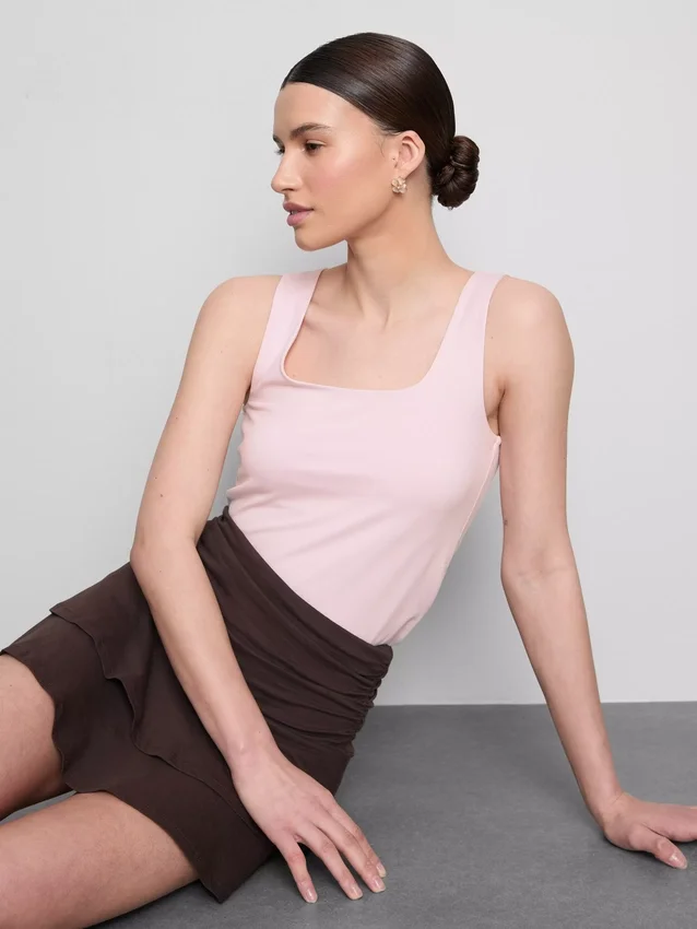 Tanktop met vierkante hals