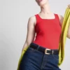 Tanktop met vierkante hals
